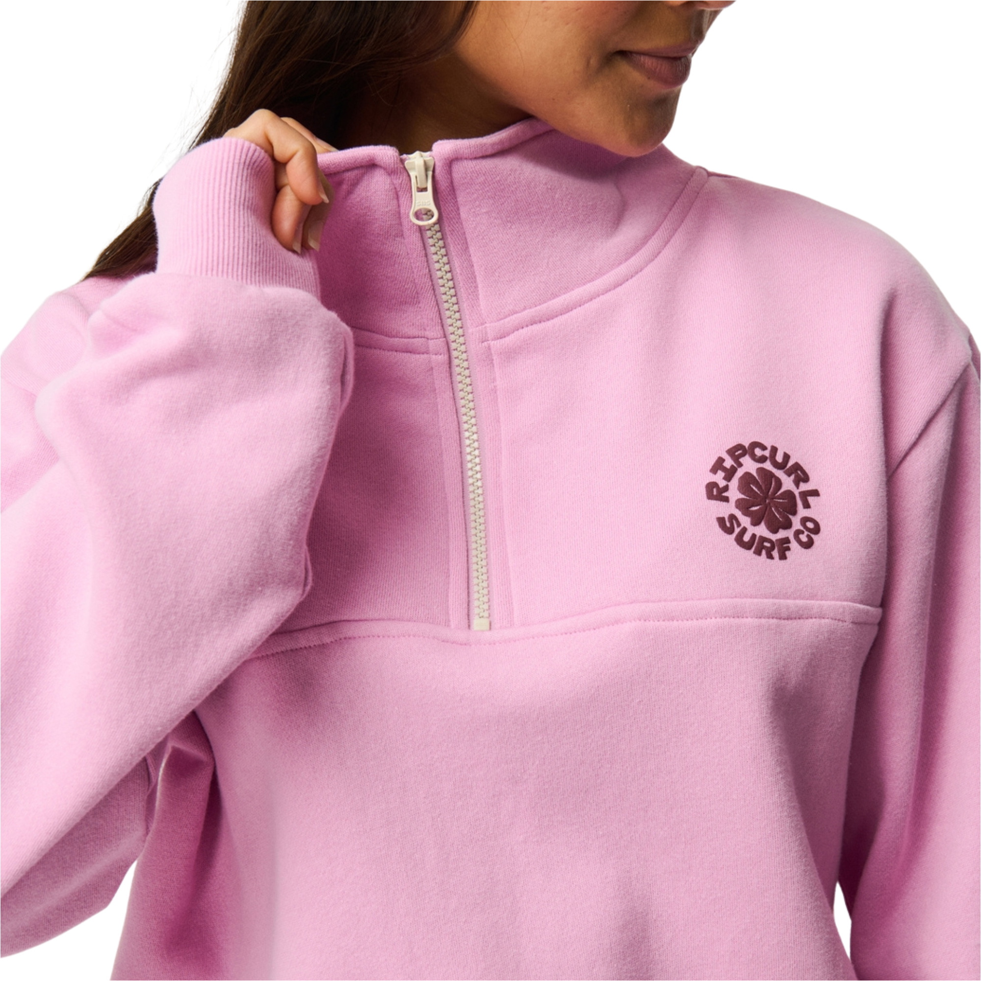 2026 Rip Curl Da Donna Onda Di Festa 1/2 Zip Fleece 0ECWFL - Lilac